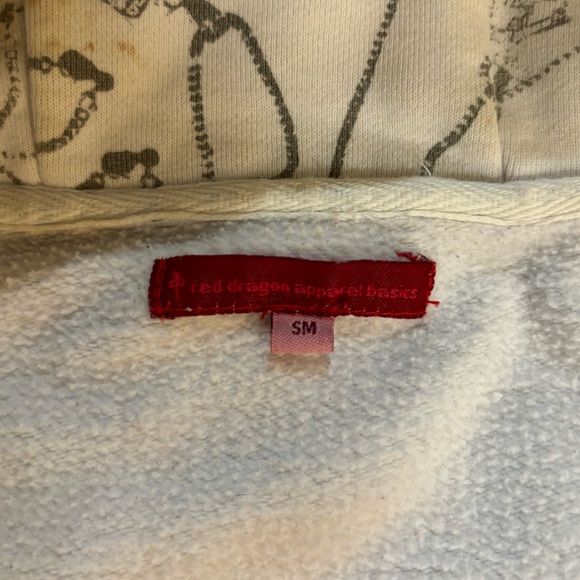 Red Dragon White Zip Up Women’s Hoodie - Picture 4 of 5